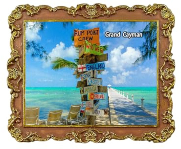Rum Point Grand Cayman Cayman Islands UK Kühlschrank-Magnet 3D Reise Souvenir Kühlschrank Dekoration Magnetischer Aufkleber Craft Collection