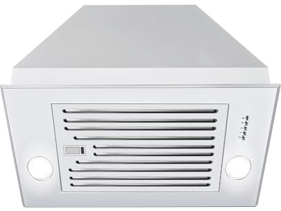 Zomagas Range Hood Insert 24 inch, Built in Kitchen Hood 600CFM, Ducted/Ductless Convertible Stove Hood with Stainless Steel Baffle Filter, Vent Hood Insert w/ 3 Speed Fan, 2PCS Replaceable LED Lights