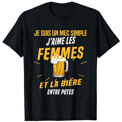 Homme Cadeau rigolo pour un mec qui aime la bière T-Shirt