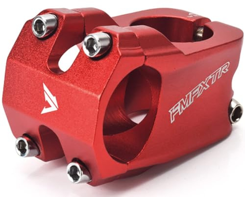 FukkeR Vástago De Manillar Bicicleta MTB 31.8mm Potencia Corto De Bici Carreras 40mm Ciclismo Potencias 0 Grados Aleacióm Aluminio para Montaña BMX XC Am FR (Color : Rot, Size : 40mm)