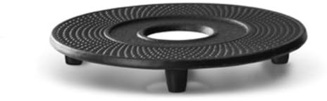 MAOCI Gusseisen-Untersetzer Arare schwarz 13cm rund für Gusseisen Teekannen