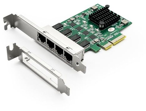 HiFiber 2.5G Ethernet Netzwerk-karte, 4 ports RJ45 NIC,2.5GbE CNA,mit Realtek RTL8125 Chip,Unterstützung Windows Server/Linux/VMware (nicht Unterstützung X11, MAC)