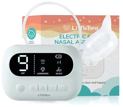 Aspirador nasal eléctrico para bebés con música integrada y luz nocturna