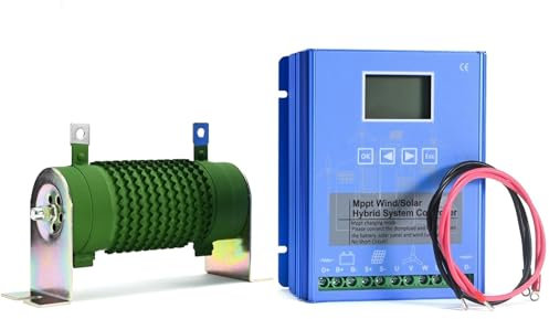 AISINILALAO Regulador híbrido Solar del Aumento de la Carga del MPPT del aerogenerador 1400W, 12/24V Conveniente para el regulador del Sistema del Panel Solar del generador eólico 800W 600W,220v