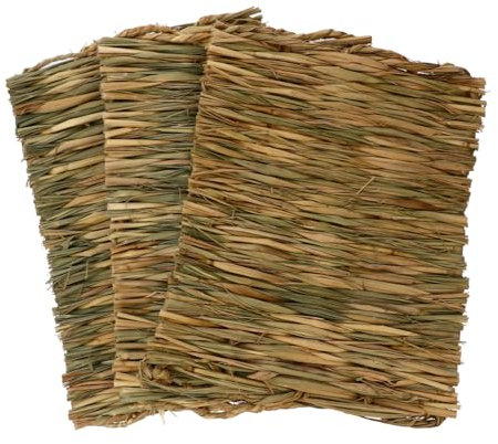 BELLIFFY Kaninchen-grasmatte Für Kleintiere Gewebte Bettmatte Kauspielzeug Aus Natürlichem Material Sicher Und Abnuzend