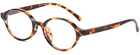 YAMEIZE Ovale Blaulichtfilter Brille für Damen Kleine Ovale Blaulichtfilter Brille Blendfrei Anti Blaulicht Brille für Lesen PC