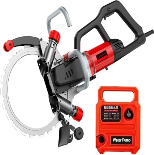 Scie à béton électrique 8800/9500 W, scie circulaire sans balais, alimentation en eau humide, suppression de la poussière, scie à rainure murale en béton,2SawBlade-8900W