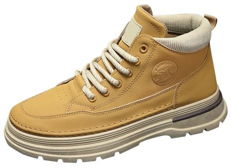 Langlaufski Set Herren Klassisch Mit Bindung Und Schuhe Shoes Trendy Versatile Thick Sports Casual Ankle Boots Schuhe Herren Business 44 (Yellow, 42)