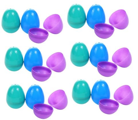 Generico 50 Pezzi di Uova Decorative di Pasqua Riempite con Sorpresa Giocattolo Uova da Incartare per Decorazioni per Feste Casuale