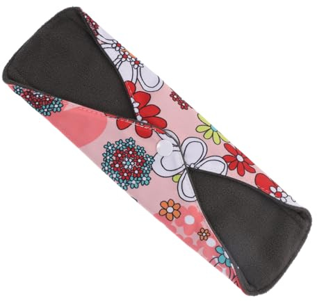 KOCKSHION 1pezzi Assorbenti Lavabili Cotone Con Fodera Rossa Design Fiore Riutilizzabili e Comodi Per Periodo Mestruale e Puerperale