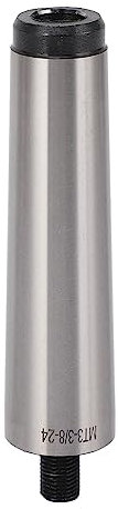 MT3 Shank to 3/8in‑24 Drill Chuck Arbor, Manganese Steel Threaded Mill Chuck Arbor Adapter for Tapping Machine