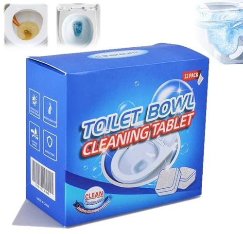 Pastiglie detergenti potenti for WC, 12 schiuma for WC al carbone attivo, pulizia profonda, pulizia e brillantezza durature for 3 settimane, contro le macchie ostinate(1pc)