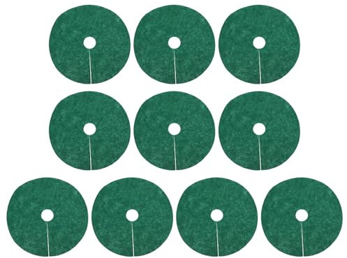 FONDOTIN 10 Stück Vlies Baummulchschutz Rund 25cm Außendurchmesser Wurzelschutzmatte Für Garten Und Obstbau Uv-beständig, Flexibel Und Wiederverwendbar