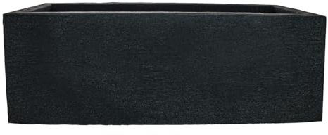 Sustania Vaso da fiori grande per esterni, 80 x 30 x 27 cm, grande, per terrazza e giardino, colore: antracite, made in Europe