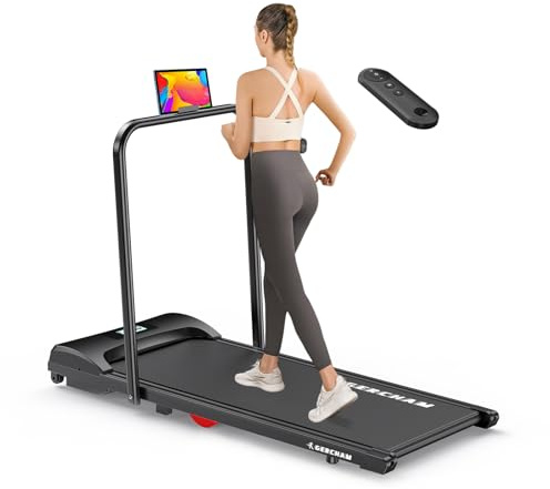 YUMBOT Cinta de Correr Plegable,10KM/H,Cinta de Correr Electrica para el Hogar Debajo del Escritorio,con Inclinación y Soporte para Tableta 360°,Walking Pad Compacta para casa y Oficina