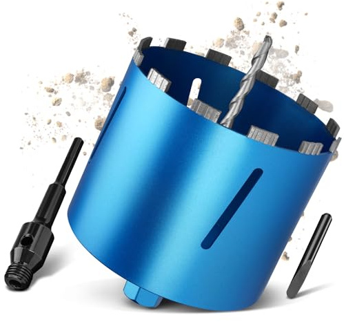 Carotteuse M22 Turbo Ø 202 mm L 200 mm avec adaptateur SDS Plus de 110 mm Couronne de forage diamantée à sec/eau Couronne de forage diamantée pour béton, brique, pierre ponce