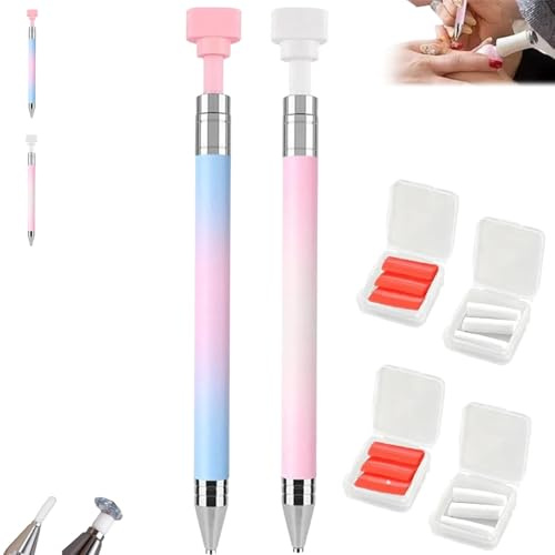 Stylo de cire rechargeable automatique avec crayon de cire pour strass, nail art, loisirs créatifs, fabrication de bijoux et outils de peinture diamant (mélange)
