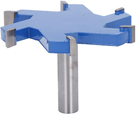 Fraise à rainurer de type T Fraise à 6 bords Fraise à rainurer à tige droite de 12 mm Conception anti-jeu Résistant aux hautes températures pour le travail du bois Panneaux de