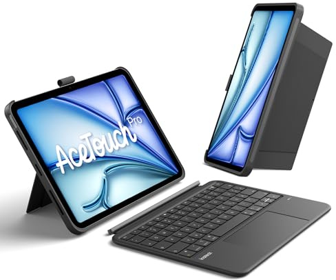 Inateck iPad Air 11 Zoll Hülle mit Tastatur, 5,1 Vollflächen-Touchpad