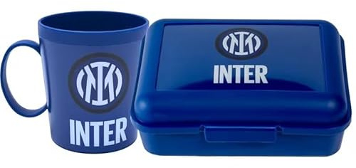 Porta Merenda Tazza Store Ufficiale - Set Box Lunch Portamerenda e Pranzo per Merenda Colazione Bambini – ottima Idea Regalo Compleanno o per la Scuola - in Plastica, Pvc Free per INTER