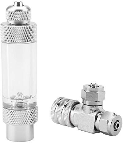Nadelventil für Aquarium, CO2 Regler Blasenzähler Aquarium, CO2 Blasenzähler Nadel Rückschlagventil Blasenzähler Aquarium Zubehör(4)