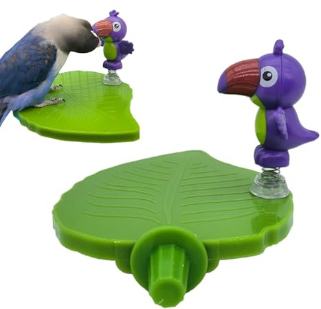 De Percha para Loros - Plataforma de Juegos con Bandeja para Jaula Balcón & Salón,Gimnasio Interactivo con Bandeja Y Accesorios Decorativos para Aves Hogar Sala Jardín Dormitorio