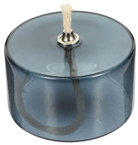 TOYANDONA Glas öllampe Kreativ Nachfüllbar mit Metall Docht Elegante Tischdekoration für Party Wohnraum Hochzeit Fest Deko Stilvoll und Wiederverwendbar