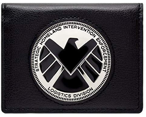 Avengers Agents of Shield Phil Coulson Abzeichen Schwarz Portemonnaie Geldbörse