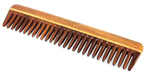 eSplanade Holzkamm für Männer & Frauen, Sheesham-Holz, handgefertigt, antistatisch, Bart, Schnurrbartkamm (19,1 cm)