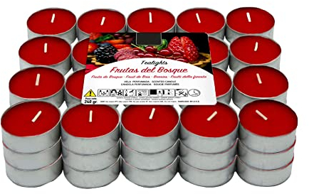Velas Lumar Duft-Teelichter, Packung mit 60 Beeren