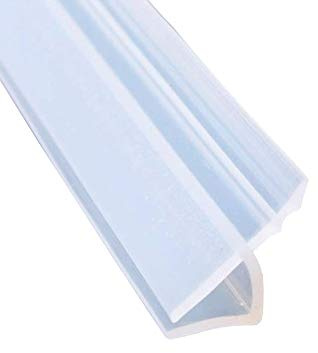 Mintice Bad Dichtung Badtür Dichtungsstreifen Dusche Bildschirm Duschtür Duschkabinen Duschdichtung transparent Fensterspaltdichtung gebogen eben Gummi Glas Unterseite Wetter 12mm 78 Zoll H-Form