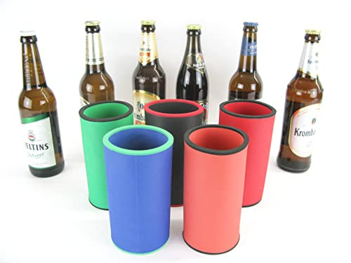 Bunte Mischung - 5er Set Getränkekühler 0,5l Flasche - Bierkühler - Neoprenkühler - passgenau ~Flaschenkühler~ nur für abgebildete 0,5l Bierflaschen DIN Norm. Farben nach Verfügbarkeit