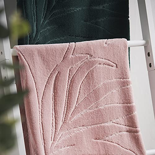 Cosmopolitan Das Handtuch aus 100% Baumwolle mit Palmendruck ist perfekt, um EIN Statement in Ihrem Badezimmer zu setzen, weiches Handtuch, luxuriös flauschig, sehr saugfähig (50 x 90 cm).