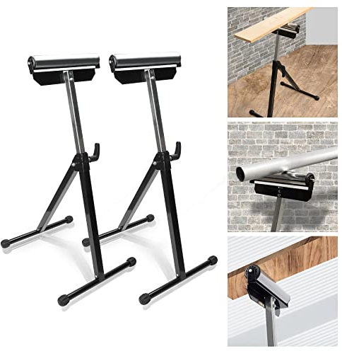 Lospitch 2x Rollenbock Stützbock Klappbock, 68-108 cm Verstellbarer Rollenständer bis 90 kg Tragkraft