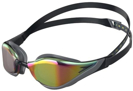 Speedo Fastskin Pure Focus Mirror 5523 Black Cool Grey Ruby One Size