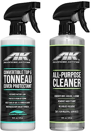 Advanced Kotings Tonneau Cover & Convertible Top & Protectant Spray | For Plastic, Vinyl, Fiberglass, Rubber, and Interior Trim | Keeps Surfaces Looking New & Prevents Fading | 2 Pack | PSNP01TC