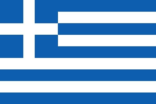 Premium Fahnen Flagge - 90 x 150 cm / 150 cm 90 cm - aus Polyester mit goldenen Ösen - Langlebig und Wetterfest (Griechenland)