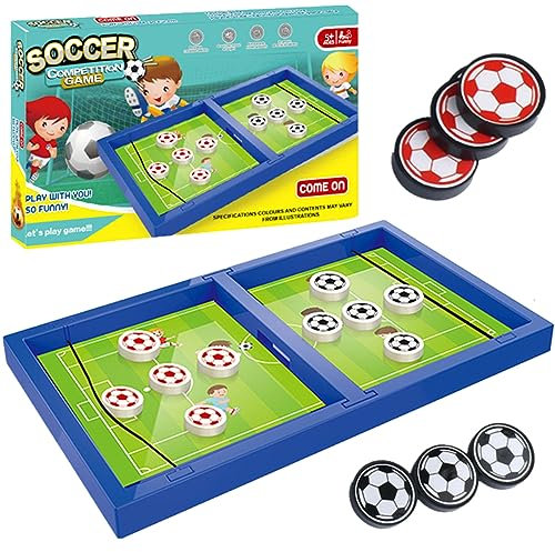 Tischfußball Gewinnerspiel,Brettspiel Hockey,Katapult Fußball Brettspiel,Schnelles Fast Sling Puck Spiel,Tischhockey Brettspielzeug,Brettspiele für Zwei Spieler,Kind Interaktives Spielzeug Partyspiel