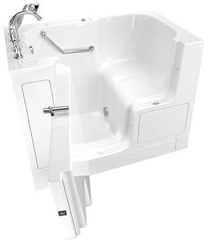 Badewanne mit Tür und Sitz Modell 3052, Größe 135 x 75 cm, Ausführung rechts