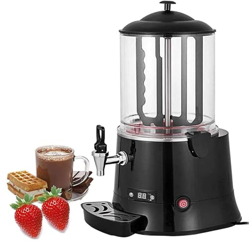 Machine à chocolat thermofusible, machine à cacao chaud réglable de 30 à 90 ℃, distributeur de chocolat chaud électrique, pour chauffer le chocolat, le café, le lait, le thé, le jus de thé,10L