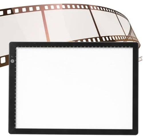 Visualizzatore di Diapositive Visualizzatore di Negativi Ultra Sottile, 3 modalità di luminosità, Editing APP, LED Morbido Alimentato Tramite USB, per la Scansione di Negativi