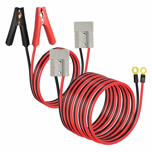 Daohaodeli 50A Heavy-Duty Jumper Cable, Automotive Booster Cables with Clip, Heavy-Duty Jumper Quick Connect Plug, Car, SUV, Truck Quick Connect Plug, (3m+1m)