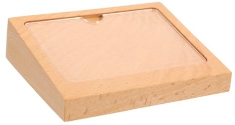 PLAFOPE Holzschildhalter Mit Schrägem Design Preisständer Aus Hochwertigem Holz Für Cafés Und Messen Leicht Austauschbarer Papiereinleger Für Aktuelle Informationen