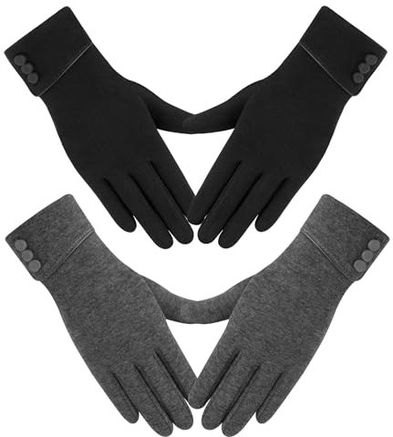 Kotashion Damen Handschuhe Warme Winterhandschuhe für Frauen Gefüttert, Weiche Touchscreen Fäustlinge Handschuhe Bequeme Dicke Wärmende Elastische für Outdoor und Drinnen, Geschenke für Mutter Tochter
