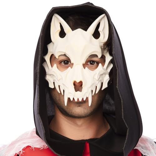 FYASA - Halbmaske Wolf Skelett für Kostüm