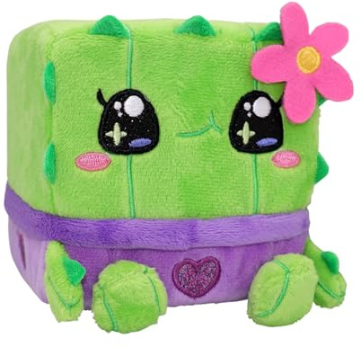 Cubeez Plush Cacti 10cm – Stackable Squishy Memory Foam Soft Toy, Fun Collectible with Quirky Characters, Collect All 12 for Stacks of Fun, 10x10x10cm, Suitable from Birth, Green