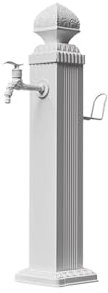 Support vertical pour fontaine à eau de jardin avec robinet en laiton pour cour extérieure et ferme (72 cm)