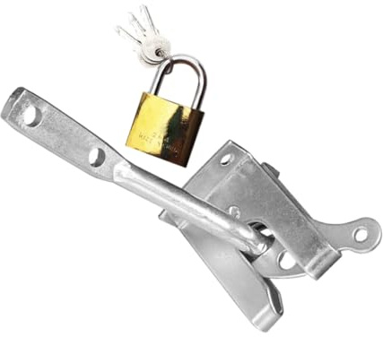 LIFKOME Carbon Steel Gate Latch Lock Fence Latch with Lock Stable and Firm Collision Design for Outdoor Fences and PET Enclosures