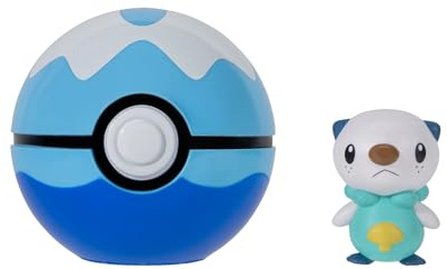 Pokémon PKW4158 - Clip 'N' Go Ottaro mit Tauchball, offizielles Set