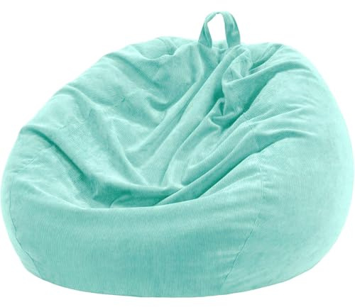 Nobildonna Bean Bag Chair Cover (No Filler) for Kids Beanbag Stuffed Animal Storage Without Filling Plush Toys Holder and Organizer Soft Premium Corduroy 200L